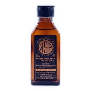 Men&#39;s Handcrafted Aftershave Splash (Tobacco Leaf) 100ml Witch Hazel, Face Astringent, Aftershave Tonic