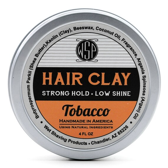 Hair Clay Tobacco Leaf 4 Oz Natural Wax Based Pomade By Wsp Etsy