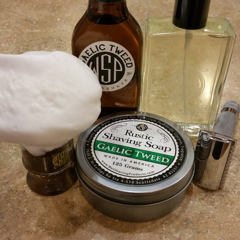 Rustic Men's Shaving Soap Green Irish Tweed Shaving Etsy