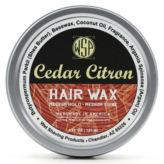 Hair Wax Cedar Citron 4 Oz Petroleum Free Pomade 100 Etsy