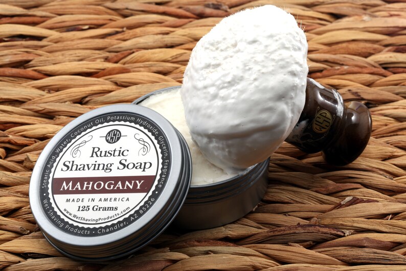Rustic Men's Shaving Soap mahogany Shaving Cream Vegan Etsy