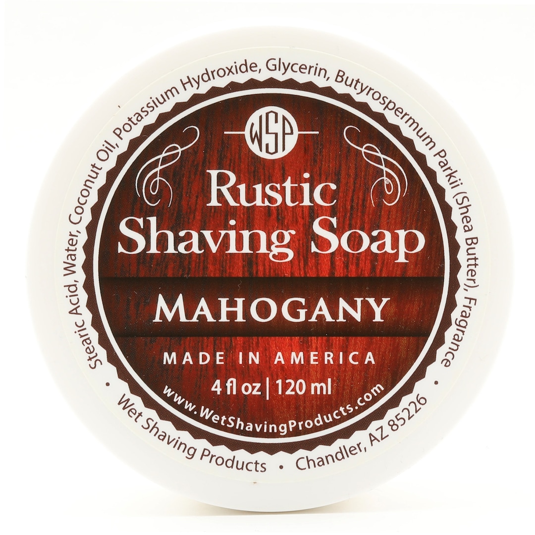 Rustic Men's Shaving Soap mahogany Shaving Cream, Vegan Soap, All