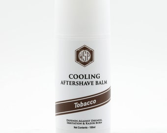 Cooling Aftershave Balm 3.4oz 100ml (Tobacco) Natural, Vegan, & Invigorating