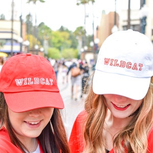 High School Musical Wildcat - Dad Hat / all in this together, East High Red and White, Troy Bolton, Baseball Hat, Sharpay Evans, Collegiate