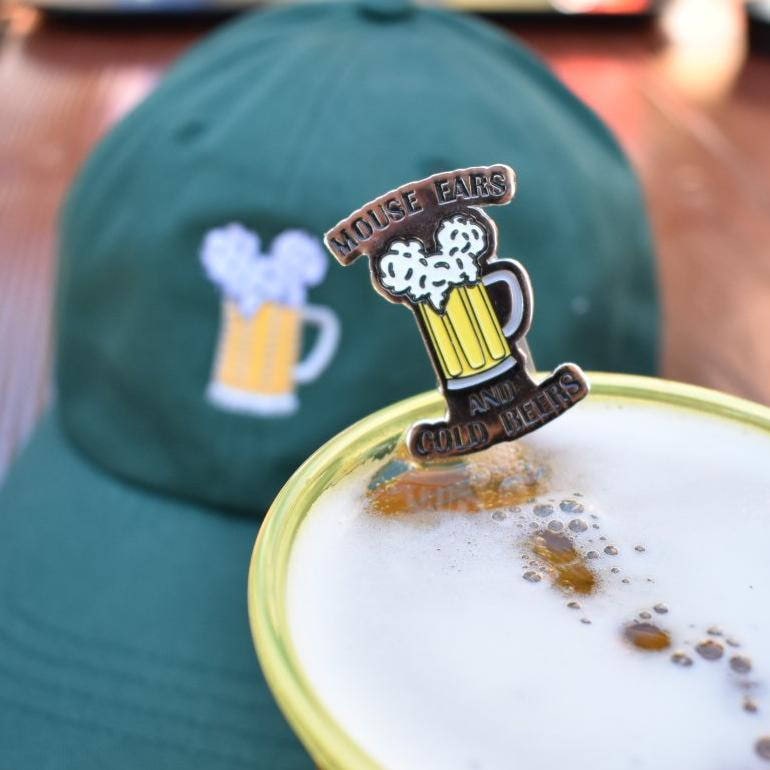 Mouse Ears and Cold Beers - Pin // design by Brand By You / mouse bee…
