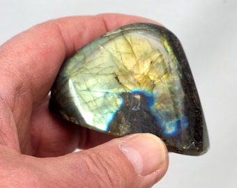Labradorite, polished all around, freeform, No. 9, from Madagascar