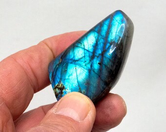 Labradorite, polished all around, freeform, No. 7, from Madagascar
