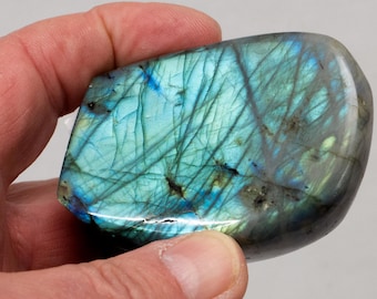 Labradorite, polished all around, freeform, No. 1, from Madagascar