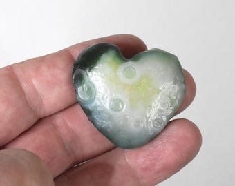Rare Gobi Desert Eye Agate Heart Rare Unique Desert Agate Mongolia No. 12
