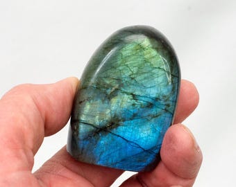 Labradorite, polished all around, freeform, No. 8, from Madagascar