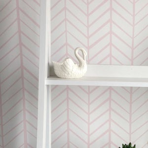 Removable Wallpaper, Peel and stick wallpaper, Herringbone wallpaper, pink wallpaper, nursery wallpaper, nursery decor, Self adhesive