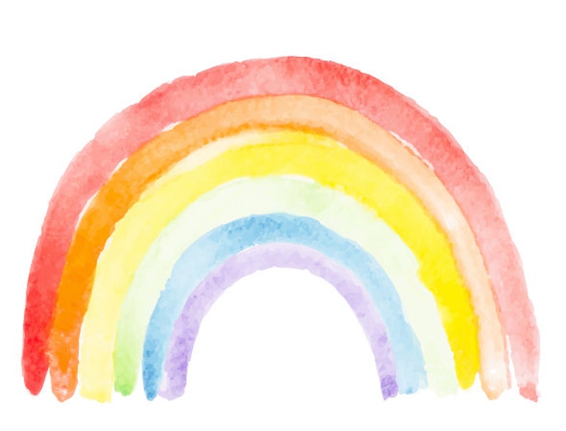 Removable Wall decal Peel and stick wallpaper rainbow | Etsy