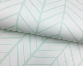 Removable Wallpaper, Peel and stick wallpaper, Herringbone wallpaper, Zig Zag Stripe Mint, nursery wallpaper, nursery decor, Self adhesive