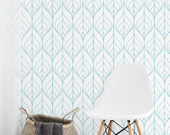 Removable Wallpaper, Peel and stick wallpaper, aqua wallpaper, nursery wallpaper, nursery decor, Self adhesive