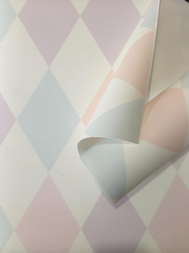 nursery wallpaper Peel and stick wallpaper Removable Wallpaper Self adhesive pastel wallpaper nursery decor diamond wallpaper