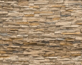 Removable Wallpaper, Peel and stick wallpaper, brown wallpaper, stone wallpaper, slate wallpaper, living room decor, Self adhesive