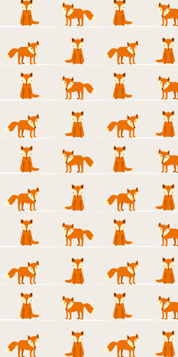 Removable Wallpaper Peel and stick wallpaper fox wallpaper | Etsy
