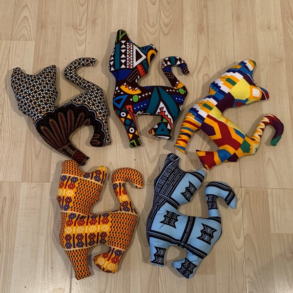 CHIC TOYS: Cheche the Cat African Print Soft Toys