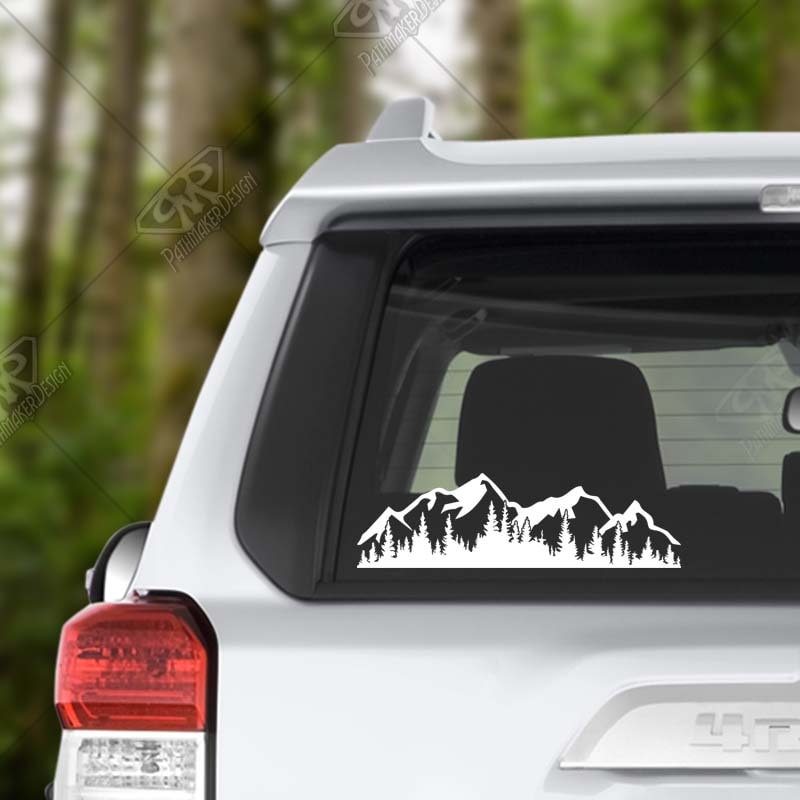 Fochutech Mountain Car Decals Large, Tree Forest Germany