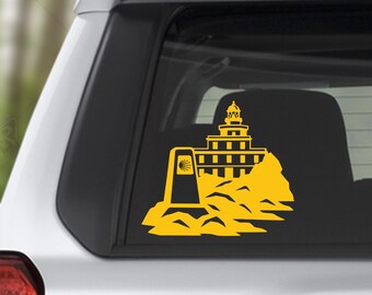 Camino de Santiago Finisterre Lighthouse Vinyl Decal Bumper Sticker for Camino Pilgrim, Custom Camino Walker Decal