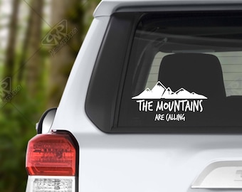 The Mountains are Calling Vinyl Decal Bumper Sticker for Car Window Decal, Windshield Decal, Custom RV Decal, Camper Decal, Laptop Decal