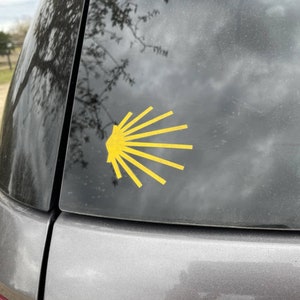 Camino de Santiago Shell Classic Vinyl Decal Bumper Sticker for Camino Pilgrim, Way of St. James, Custom Camino Walker Decal, Hiking Decal image 2