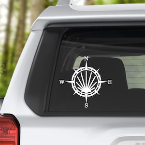 Sticker vinyle autocollant boussole Camino de Santiago pour pèlerin du Chemin de Saint-Jacques, chemin de Saint-Jacques de Compostelle, sticker personnalisé Camino Walker