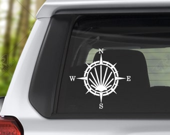 Camino de Santiago Compass Classic Shell Vinyl Decal Bumper Sticker for Camino Pilgrim, Way of St. James, Custom Camino Walker Decal