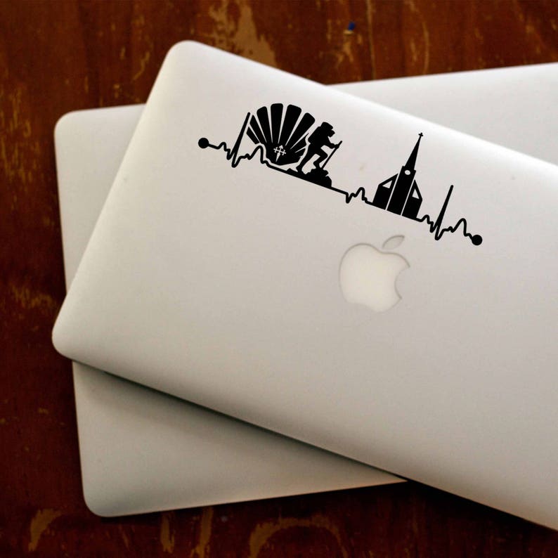 Heartbeat Camino de Santiago Vinyl Decal