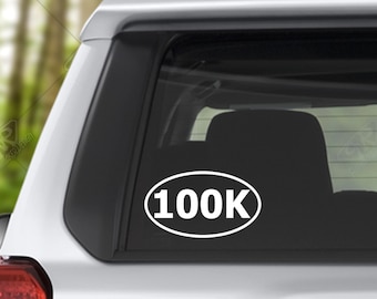 100k Runners Ultra Marathon Open Vinyl Decal Bumper Sticker for Car Window Decal, Camper Decal, Runner Decal Running Sticker