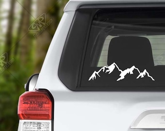 Mountains Vinyl Decal Bumper Sticker for Car Window Decal, Windshield Decal, Custom RV Decal, Camper Decal, Laptop Decal