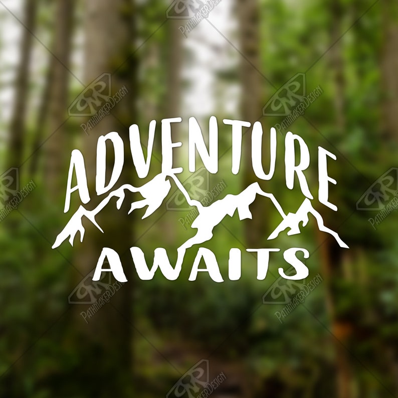Adventure Awaits Vinyl Decal Bumper Sticker for Car Window Decal ...