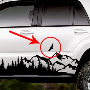 Bald Eagle Silhouette Vinyl Decal Add-On for Large Banner Decals, Custom RV Decal, Customized Camper Decal or Car and Truck Decal