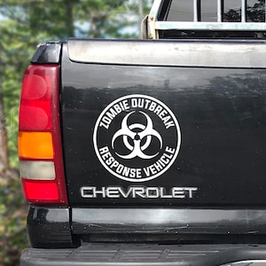 Zombie Outbreak Response Vehicle Vinyl Decal Bumper Sticker perfect for Truck Window Decal, Car Hood Decal, Camper Decal, or Car Decal