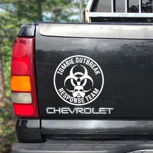 Zombie Outbreak Response Team Vinyl Decal Bumper Sticker perfect for Truck Window Decal, Car Hood Decal, Camper Decal, or Car Decal