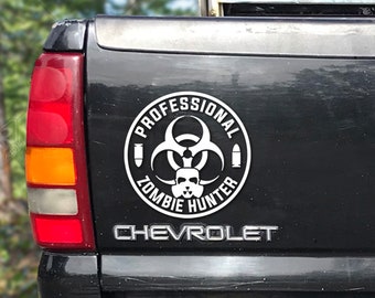 Zombie Outbreak Response Team Decal - 12x12 Inch Green Biohazard Vinyl Sticker For Cars & Windows