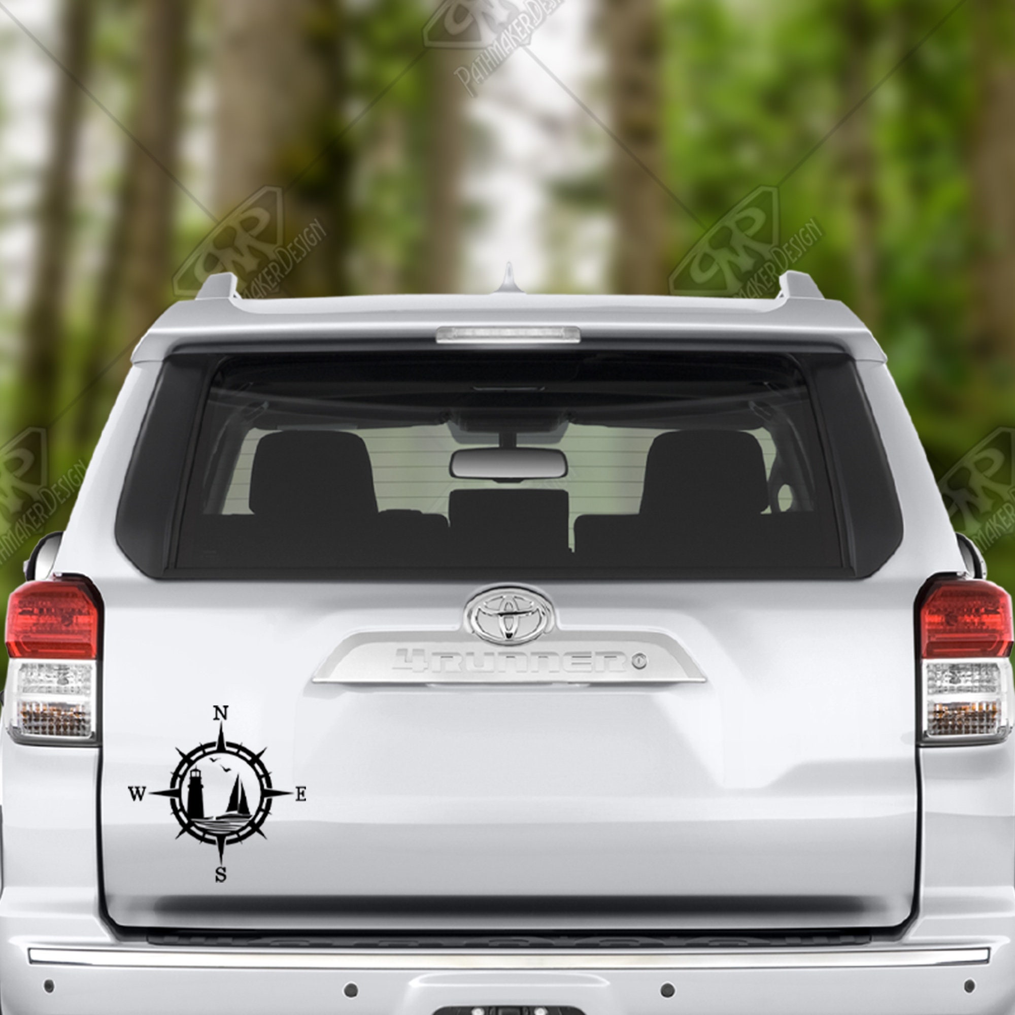 Compass Sailing Racing Sticker Compass Rose Sailboat Vinyl Decal Bumper Sticker for Car Window Decal ...