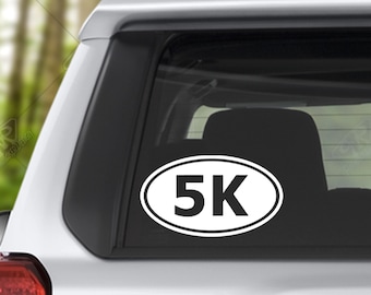 5k Runner Solid Vinyl Decal Bumper Sticker for Car Window, Custom RV Decal, Camper Decal, Runner Decal Running Sticker