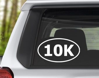 10k Runner Open Vinyl Decal Bumper Sticker for Car Window Decal, Custom RV Decal, Camper Decal, Runner Decal Running Sticker