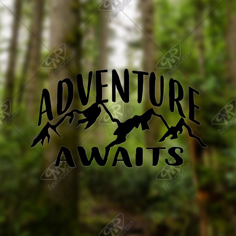 Adventure Awaits Vinyl Decal Bumper Sticker for Car Window Decal ...