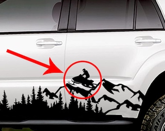 Snowmobile Vinyl Decal Add-On for Large Banner Decals, Custom RV Decal, Customized Camper Decal or Car and Truck Decal