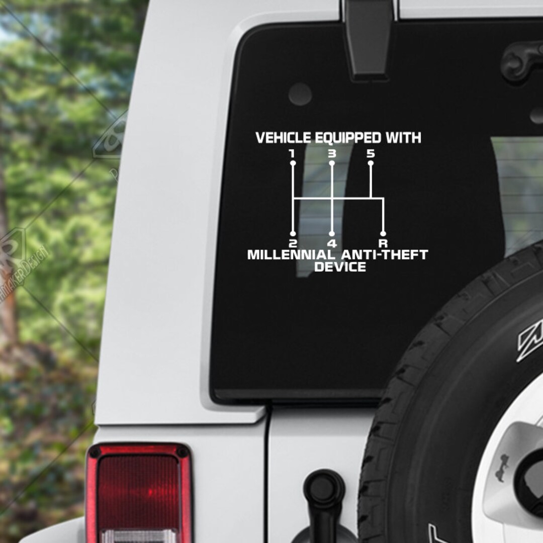 Millennial Antitheft Device Vinyl Decal Bumper Sticker Etsy Singapore