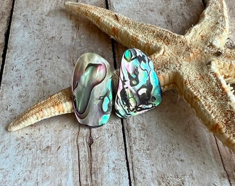 Abalone Stud Earrings, Abalone Earrings, Natural Shell Earrings, paua shell