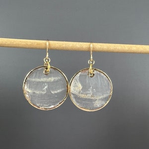 Capiz Shell Earrings, Small Shell Jewelry, Natural Shell Earrings image 1