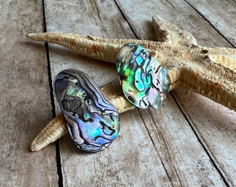 Abalone Stud Earrings, Abalone Earrings, Natural Shell Earrings, paua shell
