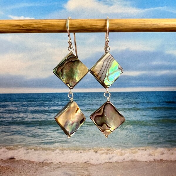 Earrings Statement Abalone Large - Gemajesty main image 1