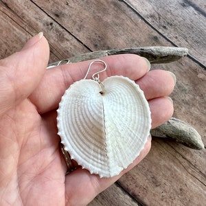 Heart Shell Earrings, Heart Cockle Shell Earrings, Bridal Jewelry, Bridal Gifts image 9
