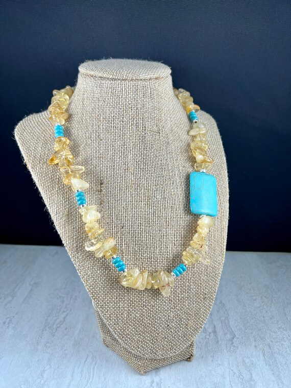 Turquoise necklace deals etsy