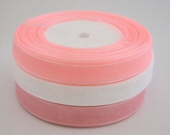 45m Ruban d'organza largeur 12 mm