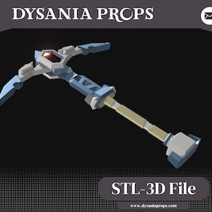 May include: A blue and white 3D printed crossbow prop. The crossbow is made of plastic and has a detailed design. STL-3D File www.dysaniaprops.com